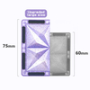 مجموعة Starshine Magnetic Tiles 60pcs - لبنات بناء هندسية ثلاثية الأبعاد الملونة للعب البناء الجذعية الإبداعية
