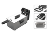 مقلاة عميقة احترافية من الفولاذ المقاوم للصدأ مع مؤقت وتحكم في درجة الحرارة - للاستخدام المنزلي