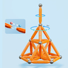 مجموعة 100pcs Magnetix Magnetic Building Set - لعبة البناء التعليمية ثلاثية الأبعاد الإبداعية للأطفال ، البرتقال والفضة